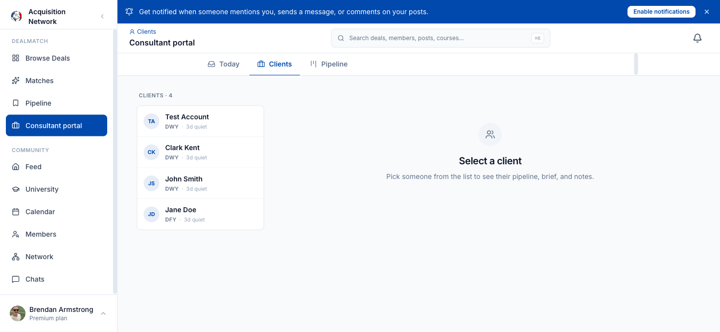 Acquisition Network screenshot